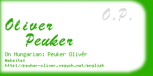 oliver peuker business card